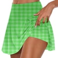 thumbnail image 1 of Iyufng Shorts for Women Plus Size Shorts,Women's Pleated Tennis Skirts Athletic Stretchy Short Yoga Fake Two Piece Trouser Skirt Shorts, 1 of 5