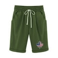 thumbnail image 1 of Iyufng Shorts for Women Plus Size 4Th of July Casual Linen Shorts Women,Fashion Printed Tight High Waist Pocket Elasticity Sports Half Shorts Pants Features, 1 of 6