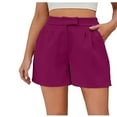 thumbnail image 1 of Iyufng Shorts for Women Plus Size Casual Linen Shorts Women Shorts Side Pocket High Waist Shorts Loose Back Slimming Waist Wide Leg Pants, 1 of 5