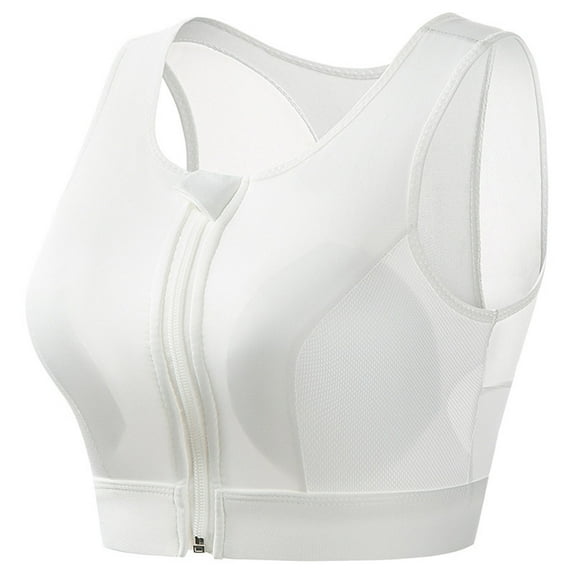Iyufng Sports Bras for Women Plus Size,Push Up Wirefree Bra,Women for Running Zippered Sports Underwear with Padding No Steel Ring Yoga Beautiful Back Sports Bra
