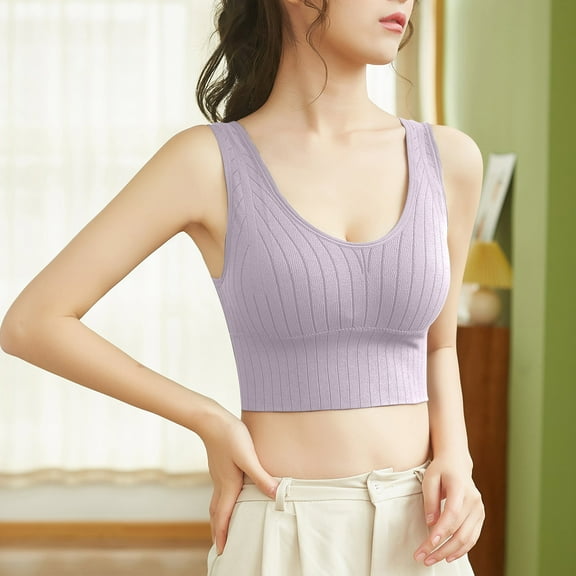 Iyufng Sports Bras for Women Plus Size,Push Up Wirefree Bra,Women's Sexy Ultra-thin Lace Bra Without Steel Ring U-shaped Beauty Back with Removable Breast Pad