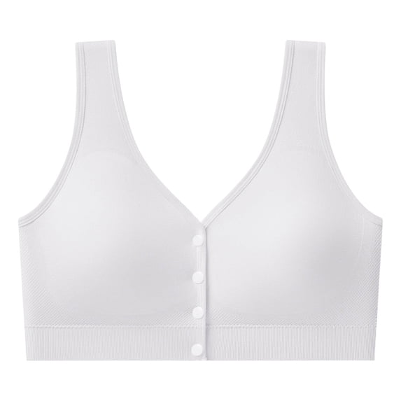 Iyufng Sports Bras for Women Front-Closure Stretch Straps Wireless Back-flattering Bra