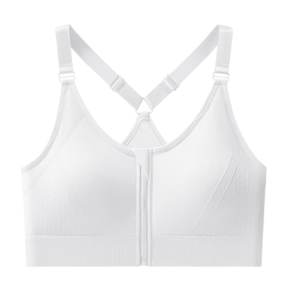 Iyufng Sports Bras for Women Front Zipper Wireless Bra Adjustable straps Exercise Bra