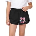 thumbnail image 1 of Iyufng Summer Children Shorts Bow and Cherry Print Shorts with Elastic Waistband Summer Casual Shorts, 1 of 6