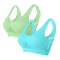 thumbnail image 1 of Iyufng Bras for Women,Push up Wireless Bra,2PC Woman's Solid Color Gathered Together Large Size Daily Bra Underwear No Rims,Womens Bras Plus Size, 1 of 2