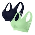 thumbnail image 1 of Iyufng Bras for Women,Push up Wireless Bra,2PC Woman's Solid Color Gathered Together Large Size Daily Bra Underwear No Rims,Womens Bras Plus Size, 1 of 2