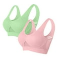 thumbnail image 1 of Iyufng Bras for Women,Push up Wireless Bra,2PC Woman's Solid Color Gathered Together Large Size Daily Bra Underwear No Rims,Womens Bras Plus Size, 1 of 2