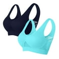 thumbnail image 1 of Iyufng Bras for Women,Push up Wireless Bra,2PC Woman's Solid Color Gathered Together Large Size Daily Bra Underwear No Rims,Womens Bras Plus Size, 1 of 2
