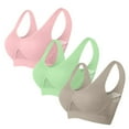 thumbnail image 1 of Iyufng Bras for Women,Push up Wireless Bra,3PC Woman's Solid Color Gathered Together Large Size Daily Bra Underwear No Rims,Womens Bras Plus Size, 1 of 1
