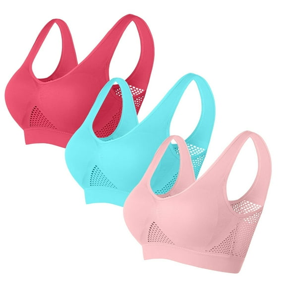 Iyufng Bras for Women,Push up Wireless Bra,3PC Woman's Solid Color Gathered Together Large Size Daily Bra Underwear No Rims,Womens Bras Plus Size