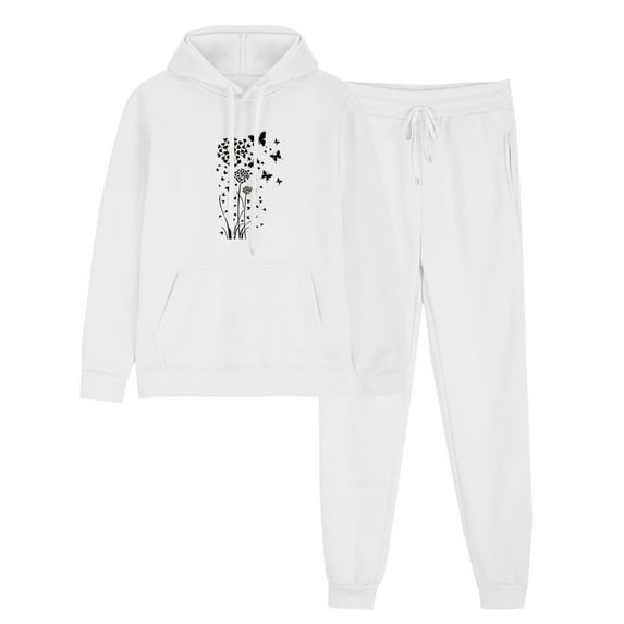 Iyufng Sweatsuits for Women Set 2 Piece Hoodie,Plus Size Hooded Sweatshirt and Sweatpants Sets,Men's and Women's Sports Tracksuits Long Sleeve Pullover Fall Winter,Jogger Outfit Sweat Suits,