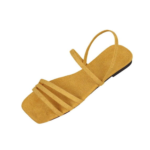 Iyufng Thin Straps Flat Sandals for Women Open-Toe Shoes Summer Comfortable Casual Sandals