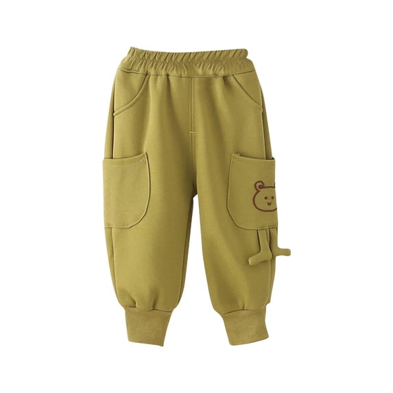 Iyufng Toddler Kids Girls Pants,Toddler Girl Pants Children's Winter Pants Solid Print Warm Buttocks Pants for Boys and Girls Full Length Pants,Baby Girl Pants