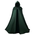 thumbnail image 1 of Iyufng Unisex Long Hooded Cape Double Layer Ruffle Collar Snap Front Cloak Court Style Cosplay Outfit for Halloween Carnival Party, 1 of 4