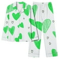 thumbnail image 1 of Iyufng Valentine's Day Pajama Sets for Women Plus Size,Casual Loose Fashion Valentines Love Heart Printed Long Pants Long Sleeve Turndown Collar Sleepwear Sets S-XXXL Valentines Day Gifts, 1 of 5