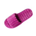 thumbnail image 1 of Iyufng Women Vertical Striped Fluffy Plush Open Toe Slide Slippers Soft Warm Cozy Indoor House Slippers, 1 of 5