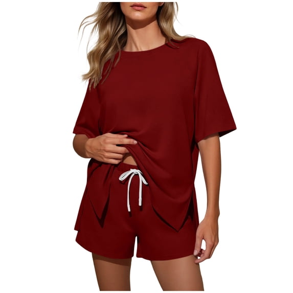 Iyufng Women's 2 Piece Sets Summer Casual Loose Lounge Sets