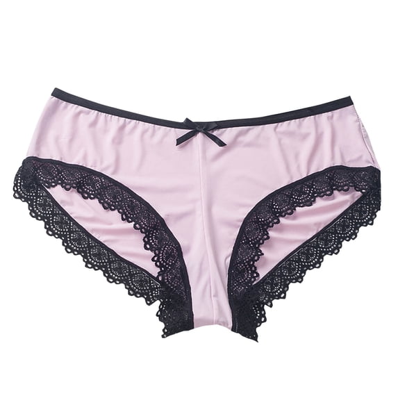 Iyufng Women's Low-Waist Lace Bow Briefs