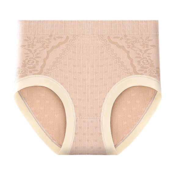 Iyufng Women's Mid Rise Floral Jacquard Briefs Soft Contrast Light Color Leg Opening Breathable Stretch Comfort Women Daily Underwear