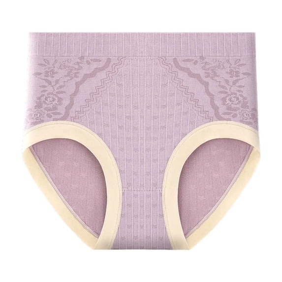Iyufng Women's Mid Rise Floral Jacquard Briefs Soft Contrast Light Color Leg Opening Breathable Stretch Comfort Women Daily Underwear