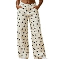 thumbnail image 1 of Iyufng Women's Polka Dots Straight Jeans Printed Loose Fit Pants, 1 of 8
