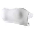 thumbnail image 1 of Iyufng Women's Strapless Anti Slip Cross Strap Side Closure Bandea Bra Seamless Molded Invisible Bralette, 1 of 5