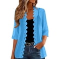 thumbnail image 1 of Iyufng Womens Cardigans Lightweight Casual Chiffon Short Sleeve Jacket, Thin Cardigan Tops, 1 of 9