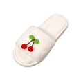 thumbnail image 1 of Iyufng Womens Cute Cherry Decor Fluffy Fuzzy Slide Slippers Soft Plush Open Toe Warm Indoor House Shoes, 1 of 5
