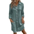 thumbnail image 1 of Iyufng Womens Dresses,Women's Summer Solid Color Long Sleeve Dress,Fall Dresses for Women Plus Size, 1 of 6