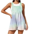thumbnail image 1 of Iyufng Womens Rompers Printed Sleeveless Adjustable Straps Romper Summer Casual Shortalls, 1 of 7