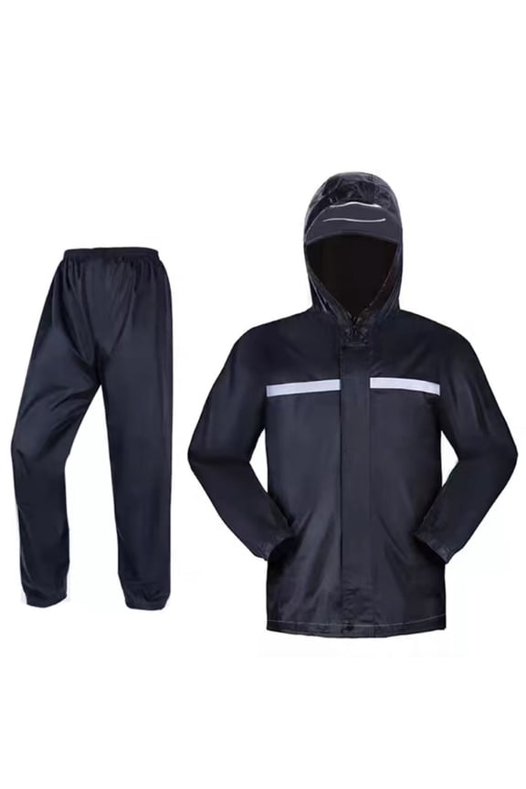 Womens Sweatsuits 2 Piece Set Clearance,Plus Size Women's Jacket,Unisex Solid Rainproof Jacket Outdoor Hooded Loose Pocket Raincoat Set Long Sleeve Hooded Set,Jogger Outfit Sweat Suits