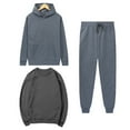 thumbnail image 1 of Iyufng Womens Sweatsuits 3 Piece Set Plus Size Hooded Sweatshirt and Sweatpants Sets,Winter Round Neck Sportswear Solid Couple Hoodie Set Long Sleeve,Jogger Outfit Sweat Suits Tracksuit, 1 of 4