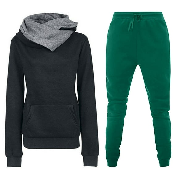 Iyufng Womens Tracksuits 2 Piece Set,Plus Size Hooded Sweatshirt and Sweatpants Sets,Fashion Fall Winter Outfits Sports Tracksuits Long Sleeve Pullover Hoodies Pants Suit,Women Hoodie Set