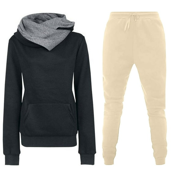 Iyufng Womens Tracksuits 2 Piece Set,Plus Size Hooded Sweatshirt and Sweatpants Sets,Fashion Fall Winter Outfits Sports Tracksuits Long Sleeve Pullover Hoodies Pants Suit,Women Hoodie Set