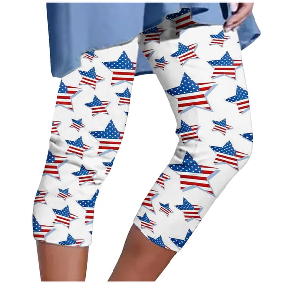 Iyufng Yoga Leggings for Women,Yoga Pants Plus Size Clearance,Womens Athletic Cropped Pants Floral Printing Casual Elastic Waist Beach Pants,Womens $15 & under