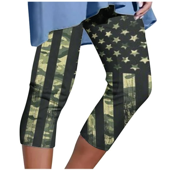 Iyufng Yoga Leggings for Women,Yoga Pants Plus Size Clearance,Womens Athletic Cropped Pants Floral Printing Casual Elastic Waist Beach Pants,Womens $15 & under