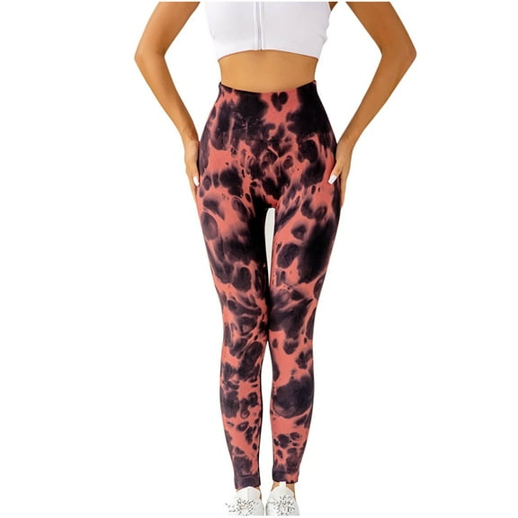 Iyufng Yoga Leggings for Women,Yoga Pants Plus Size Women's Gradient Print Leggings Fitness Running Tight Yoga Pants