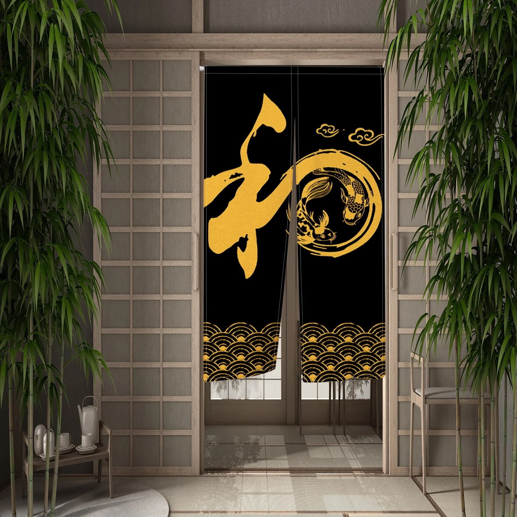 Izakaya Words Kitchen Curtain Bedroom Partition Curtain Japanese Style ...