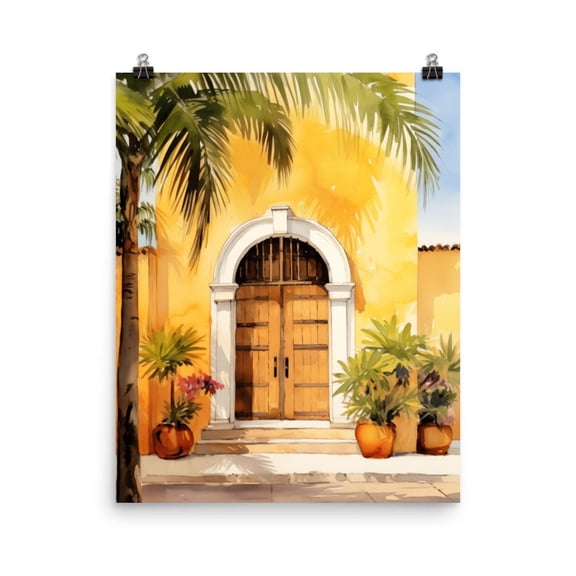 Izamal Print, Mexican Travel Wall Art, Yucatán Yellow Building Poster, Central America Artwork, Mexico City Home Decor, Colorful Home Decor #3562, Unframed Poster Size 24x36