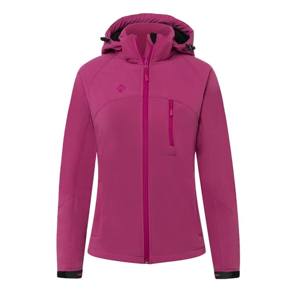 Izas Oshawa Women's Hooded Softshell Jacket (Medium, Fuchsia/Fuchsia)