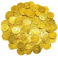 thumbnail image 1 of Izexuh 100 Piece Plastic Gold Coin Set with Realistic Cross Design,Treasure Tokens for Pirate Parties,Board Games,and Treasure Chest Fillers,Fun Party Favor and Decorative Prop, 1 of 1