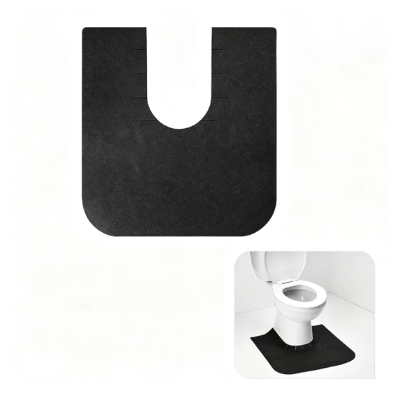 Izexuh 6Pcs Toilet Rug U Shaped Commode Mat Absorbent Non Slip Washable Reusable Durable Soft Plush Comfortable Hygienic for Bathroom Floor Protection
