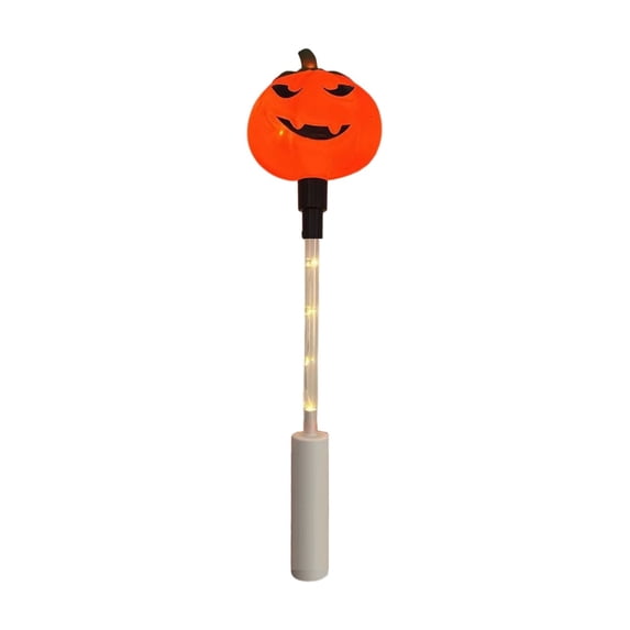 Izexuh Halloween Light Stick Skull Head Design Bright Glow ABS Plastic Construction Portable Handle for Night Parade Party Decor