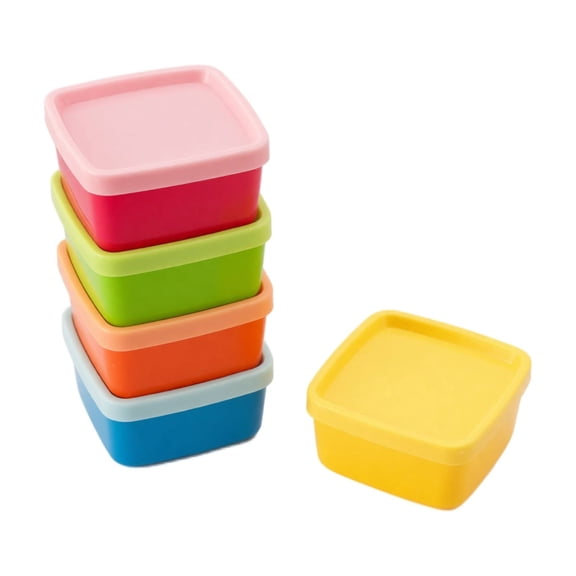 Izexuh Stackable Mini Square Food Storage Containers,Small Reusable Plastic Boxes with Matching Lids,for Nuts,Jam,Snack Portion Storage and Household Pantry Organization