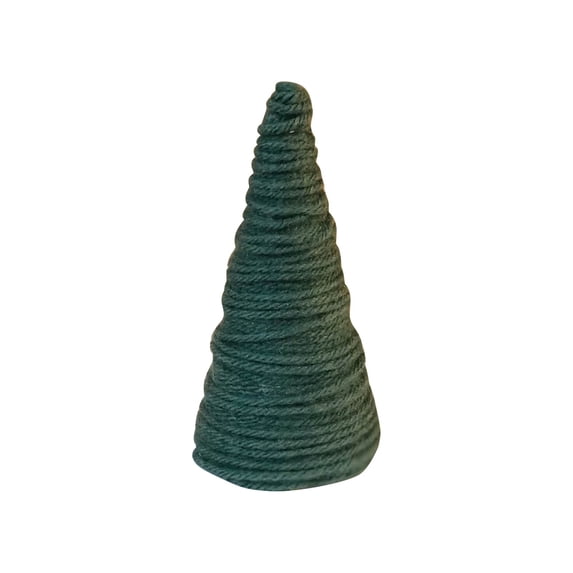 Izexuh Yarn Wrapped Cone Christmas Tree Set,Handmade Rustic Small Tabletop Trees,Seasonal Table and Shelf Centerpiece for Indoor Christmas Home Decoration