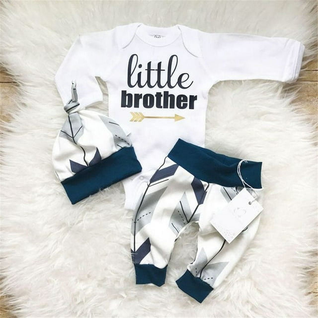 Izhansean 3Pcs Newborn Baby Boy Infant Clothes Jumpsuit Romper Bodysuit ...