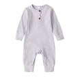 thumbnail image 1 of Izhansean Newborn Baby Boy Girl Long Sleeve Knitted Romper Jumpsuit One-Pieces Clothes Silver Gray 6-9 Months, 1 of 8