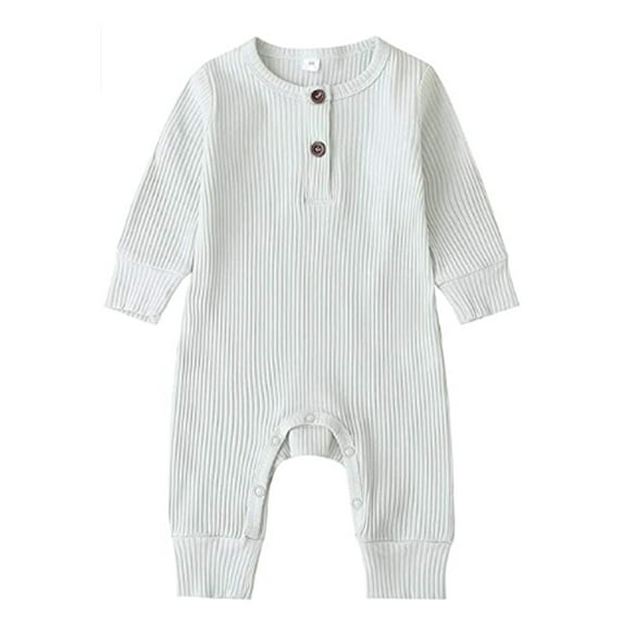 Izhansean Newborn Baby Boy Girl Long Sleeve Knitted Romper Jumpsuit One-Pieces Clothes White 0-3 Months