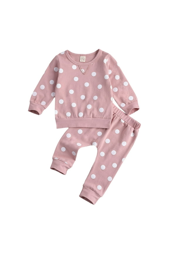 Newborn Infant Baby Girl Clothes Set Long Sleeve Sweatshirts Tops Pants Outfits Pink 12-18 Months