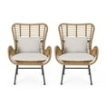thumbnail image 1 of Gloria Indoor Wicker Club Chairs with Cushions (Set of 2), 1 of 11